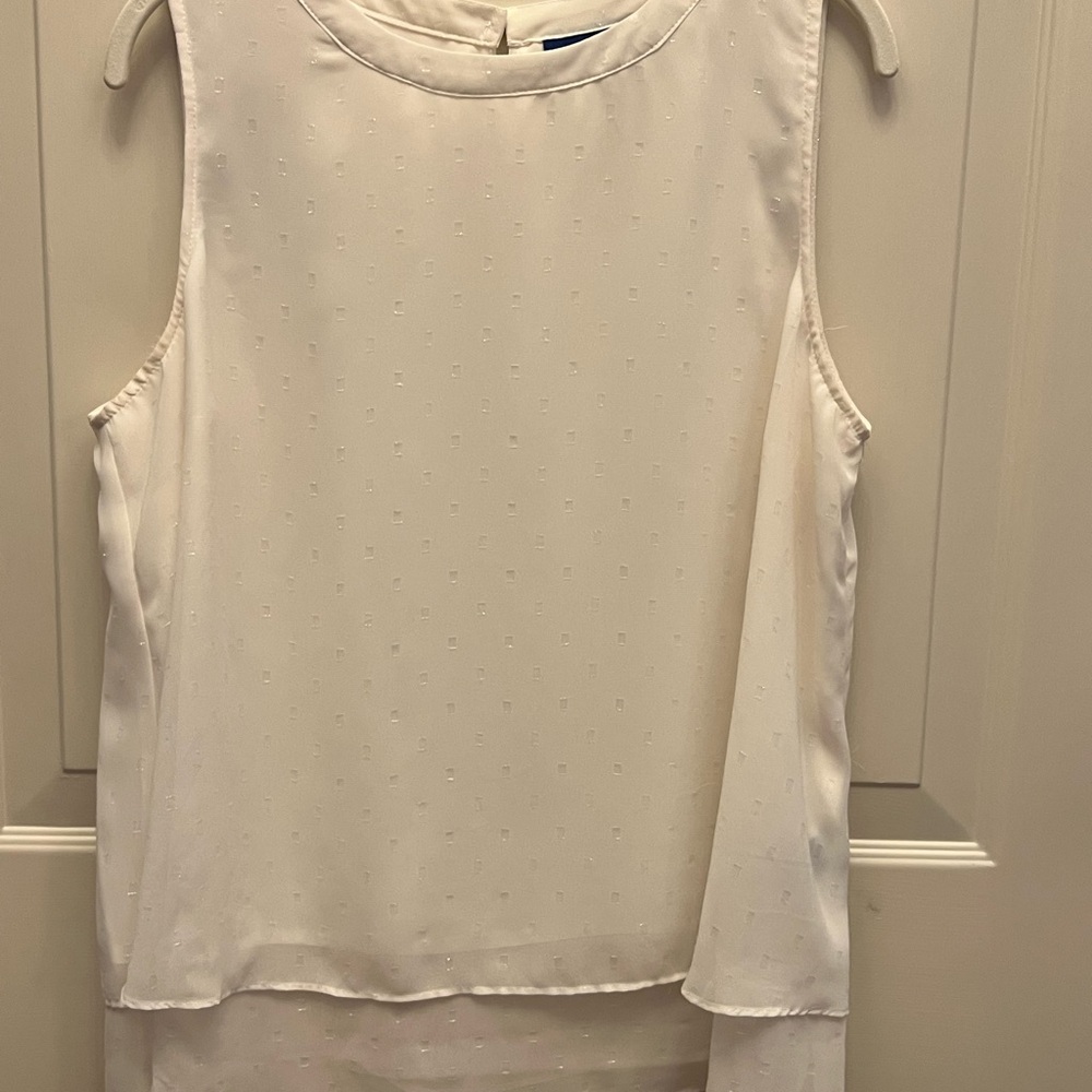 Elegant White/Cream Sleeveless Top